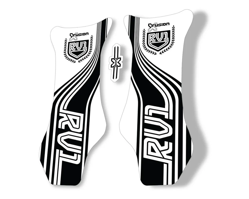 X Fusion RV1 2018 Front Shock Suspension Sticker Factory Decal Black