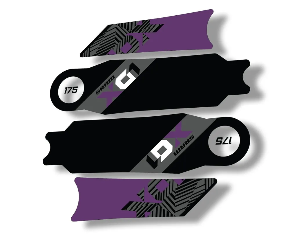 Crank Set Stickers Decals MTB Sram X01 Eagle 2018 Bicycle 2Pcs Adhesive Purple