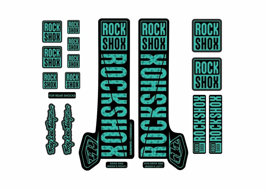 Rock Shox Troy Lee Fork Decal Mountain Bike Cycling Sticker Adhesive Dolphin