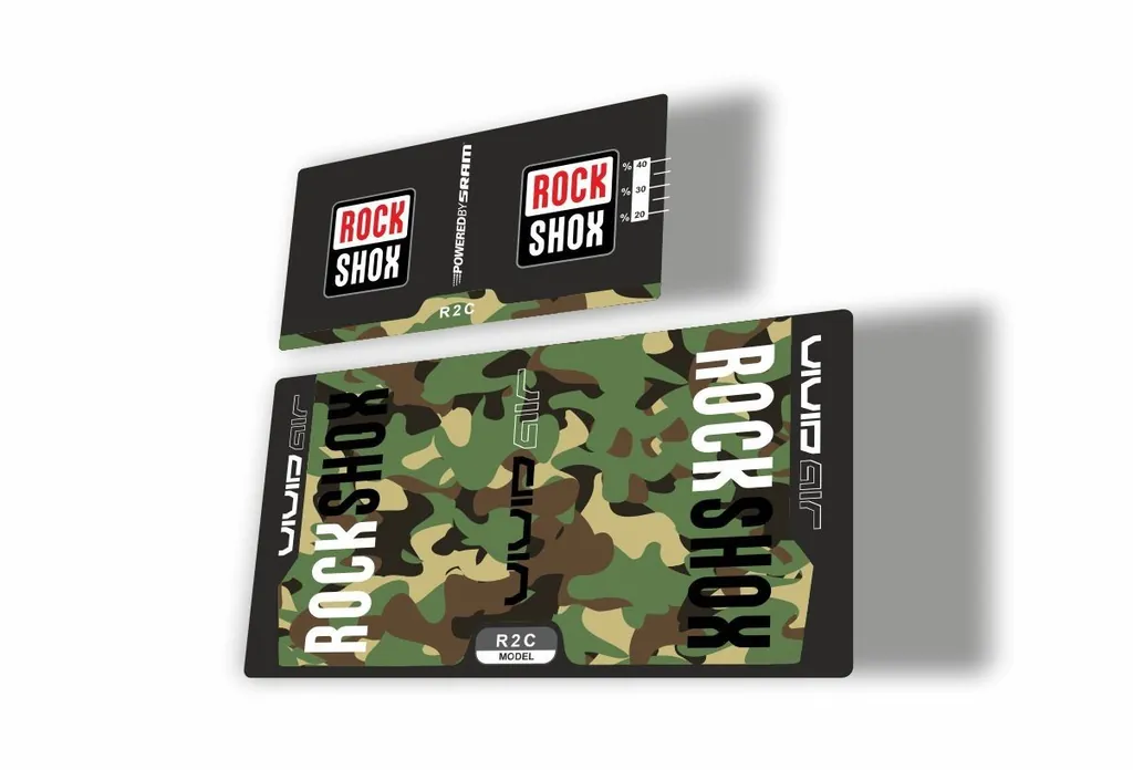Rock Shox Vivid Air R2C 2015 Rear Shock MTB Decal Sticker Adhesive Camuflage