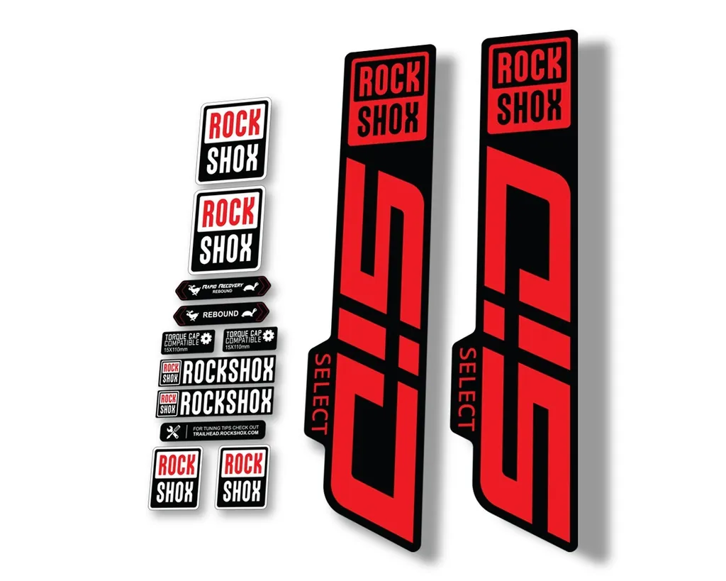 Rock Shox SID 2021 Select Mountain Bike Cycling Decal Sticker Kit Adhesive Red