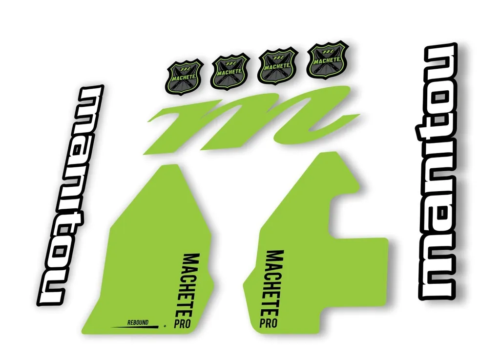 Manitou Machette 100 Pro 2020 Fork Suspension Decal Kit Sticker Green