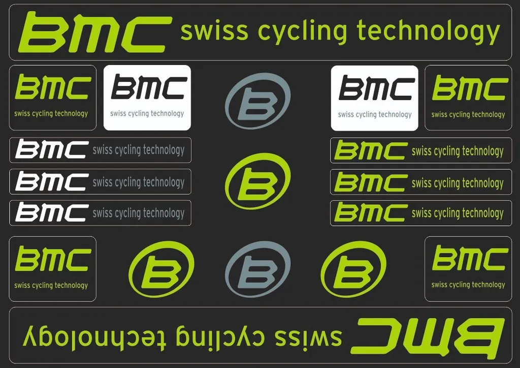 Bicycle Vinyl Frame Stickers Custom Compatible with BMC Green