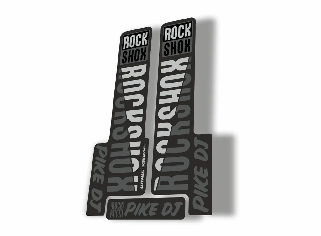 Rock Shox PIKE DJ 2018 Fork Decal Mountain Bike Cycling Sticker Adhesive Gray