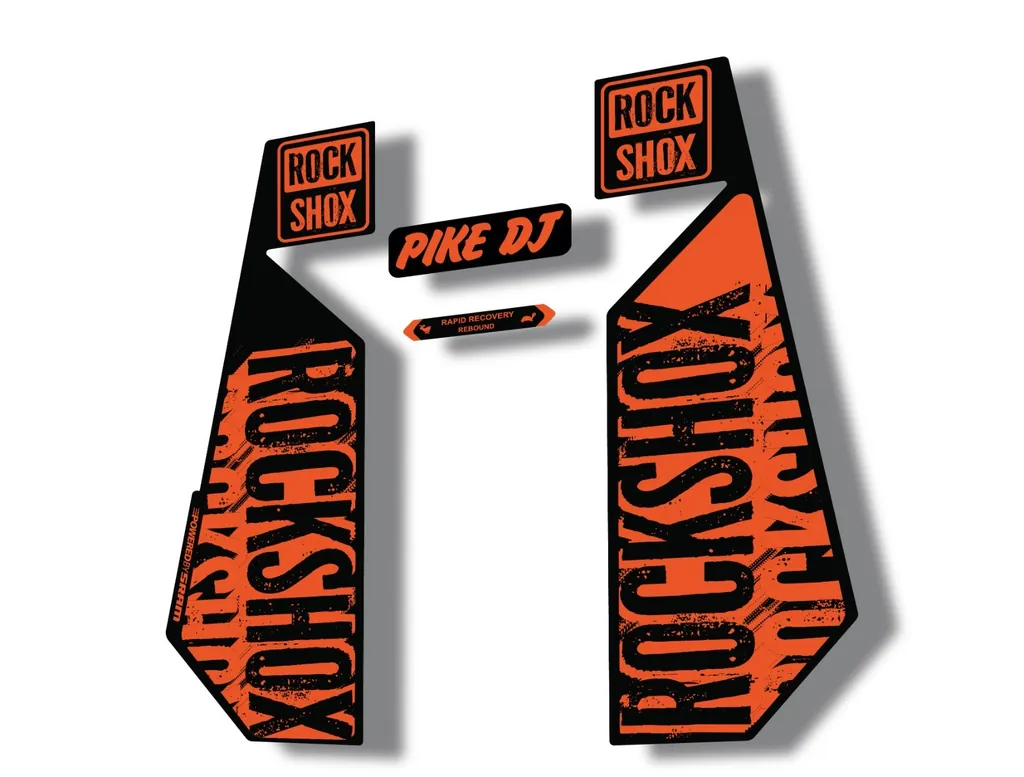Rock Shox PIKE DJ 2017 Fork Decal Mountain Bike Cycling Sticker Adhesive Orange