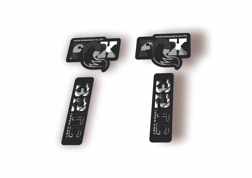 FOX 32 Taper Cast Elite 2024 Fork Suspension Factory Decal Sticker White Camo