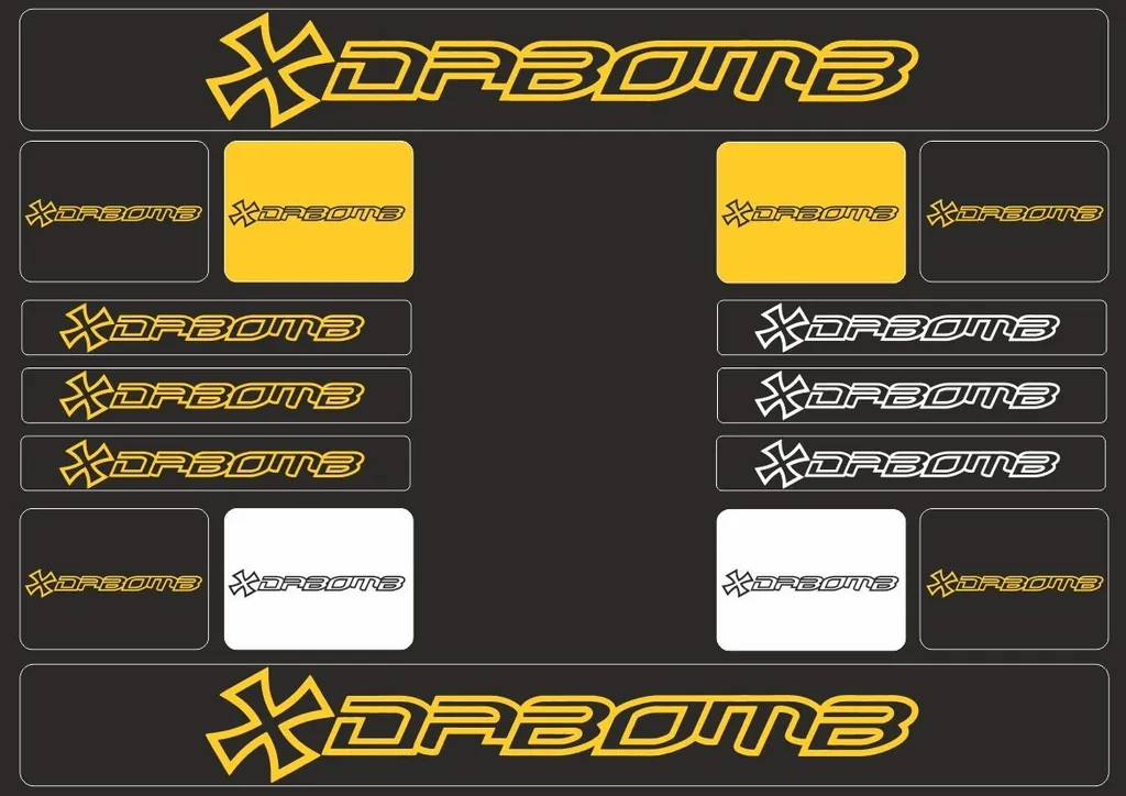 Bicycle Vinyl Frame Stickers – Compatible with DABOMB Bikes –  Yellow