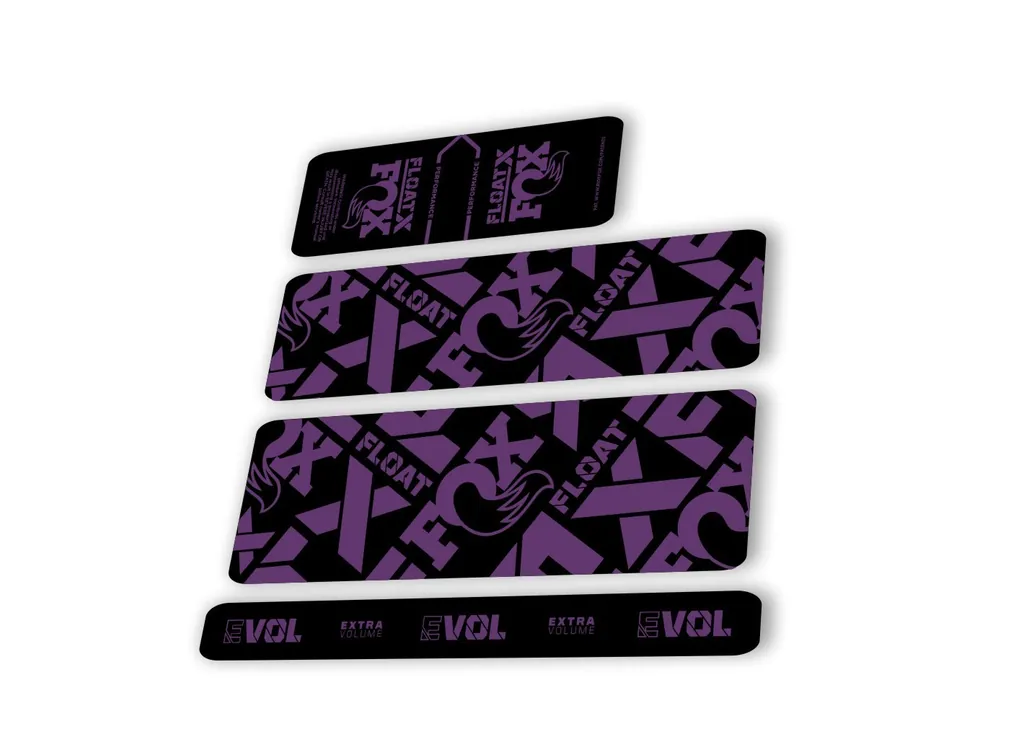 Fox 2022 Float X Performance Rear Shock Suspension Sticker Decal Purple