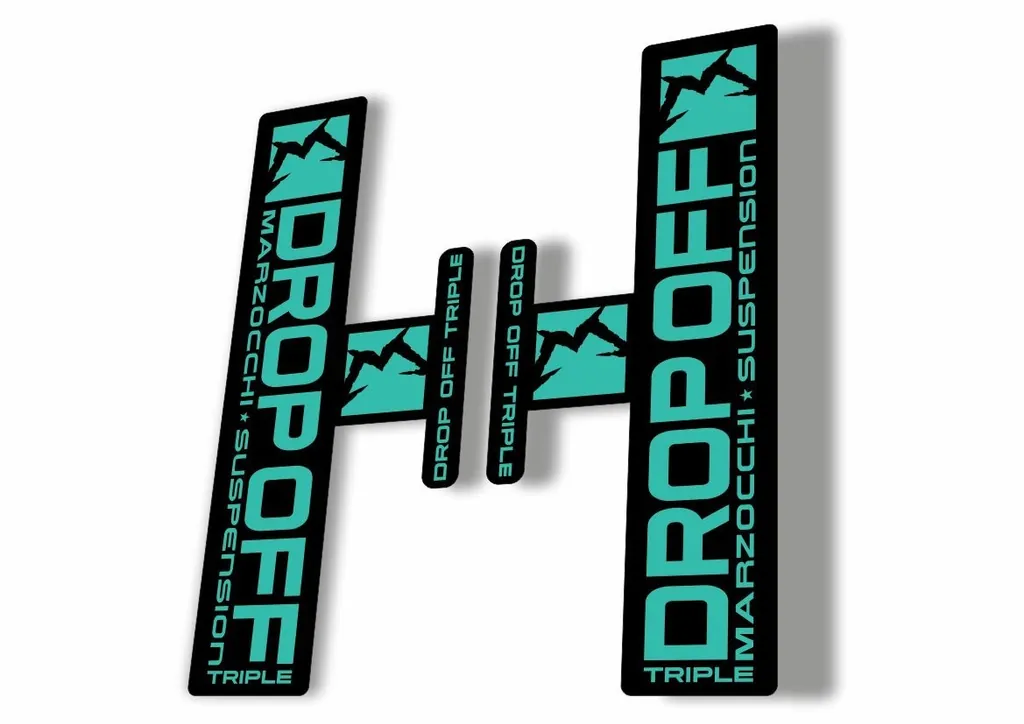 Marzocchi Drop Off Triple 2005 Fork Suspension Sticker Decal Kit Adhesiv Dolphin