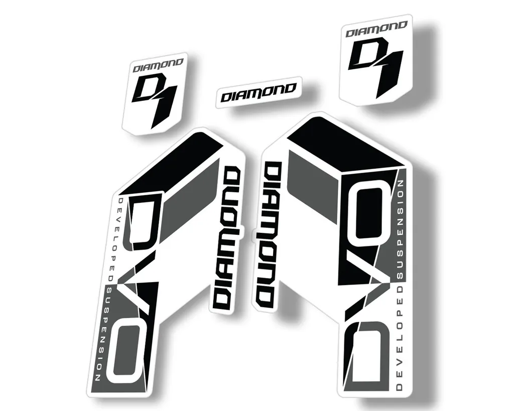 DVO Diamond Developed D1 2020 Fork Suspension Sticker Factory Decal Black