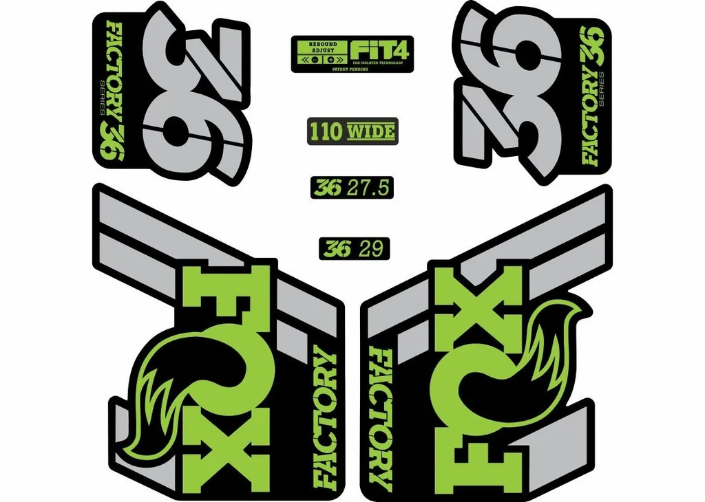 FOX 36 Float 2018-19 Forks Suspension Factory Decal Sticker Adhesive Green Gray
