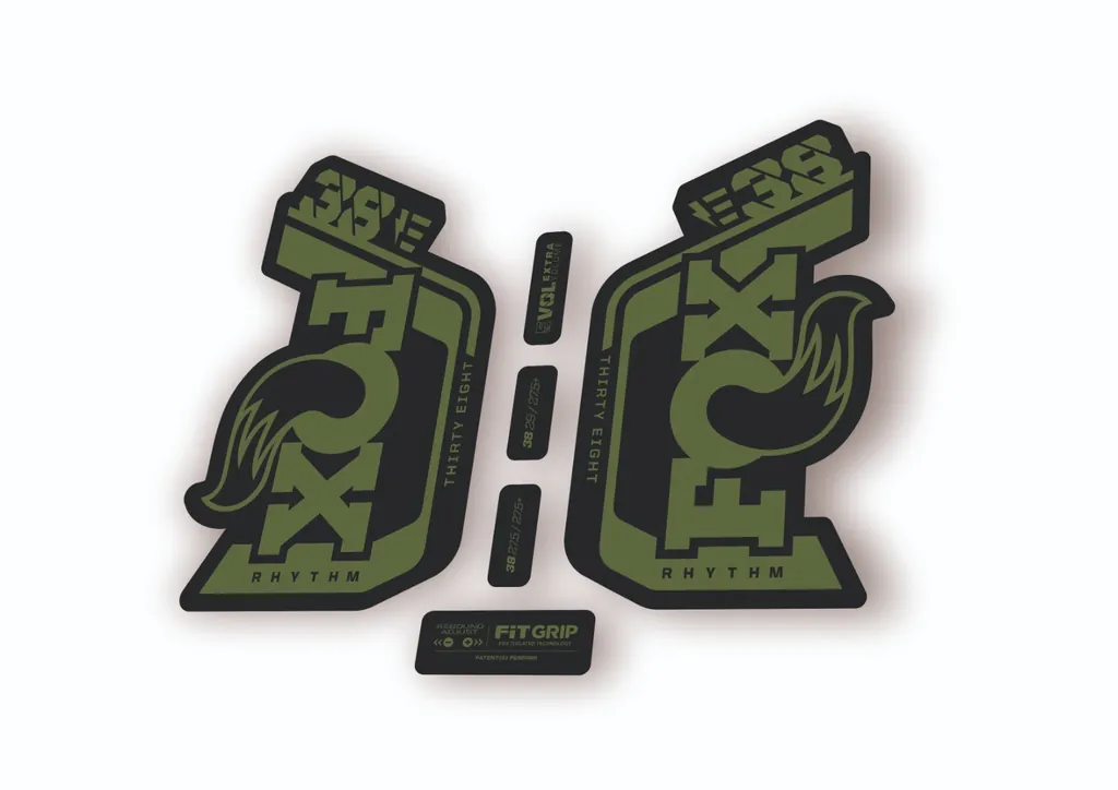 Fox 38 Rhythm E Bike 2024 Fork Suspension Factory Decal Sticker Adhesive Olive