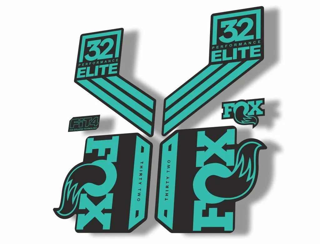FOX 32 Elite Performance 2017-18 Fork Suspension Factory Decal Stickers Dolphin