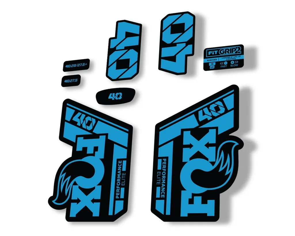FOX 40 Performance Elite 2021 Fork Decals Suspension Sticker Adhesive Blue