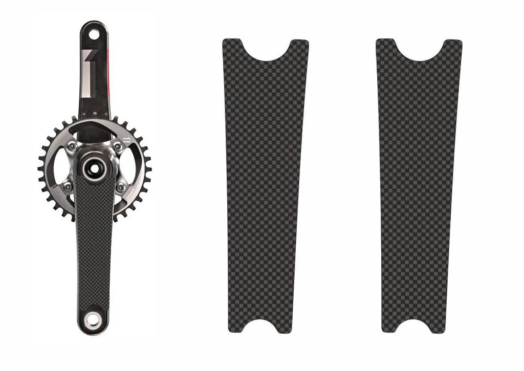 Crank Set Stickers Decals for Mtb CARBON Mountain Bike Bicycle Adhesive 2 Pcs