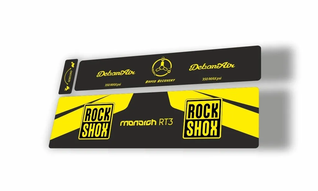 Rock Shox 2016 MONARCH RT3 Rear Shock MTB Decal Sticker Adhesive Yellow