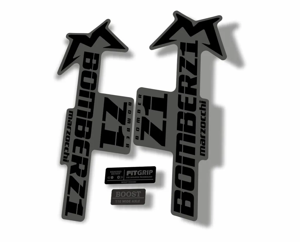 Marzocchi Bomber Z1 2018 Fork Suspension Sticker Decal Kit Adhesive Gray