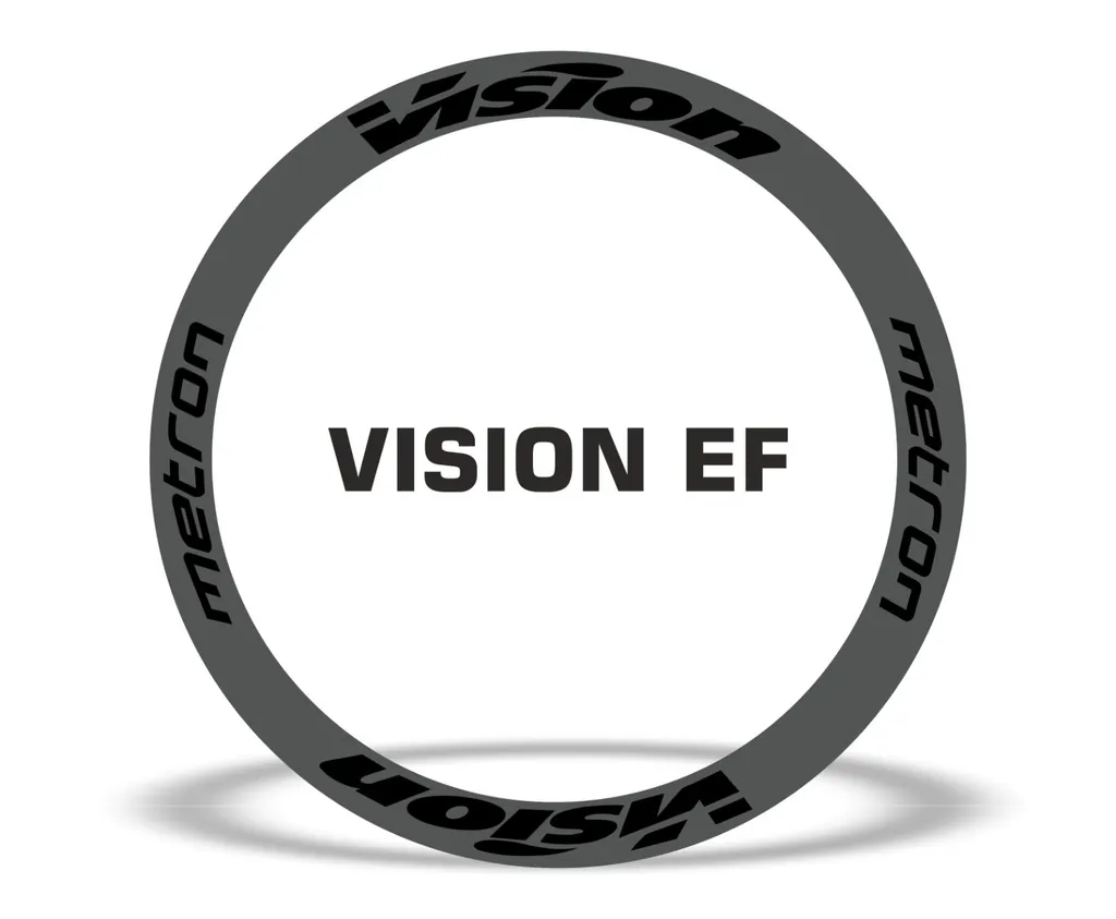 Vision Metron EF Road Bike Rim Decal Wheel Sticker Set Adhesive Black