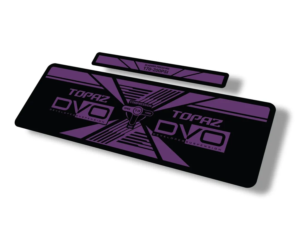 DVO 2020 Topaz AM Rear Shock Suspension Sticker Factory Decal Adhesive Purple