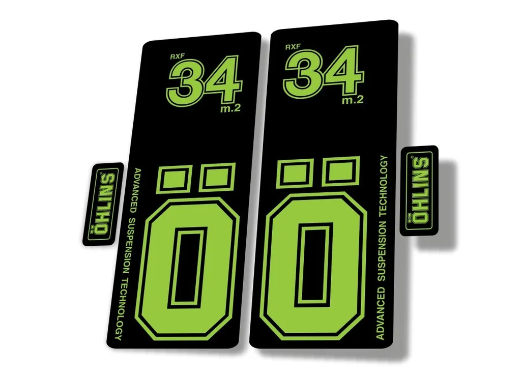 OHLINS RXF 34 M.2 2022 Fork Decal Mountain Bike Cycling Sticker Adhesive Green