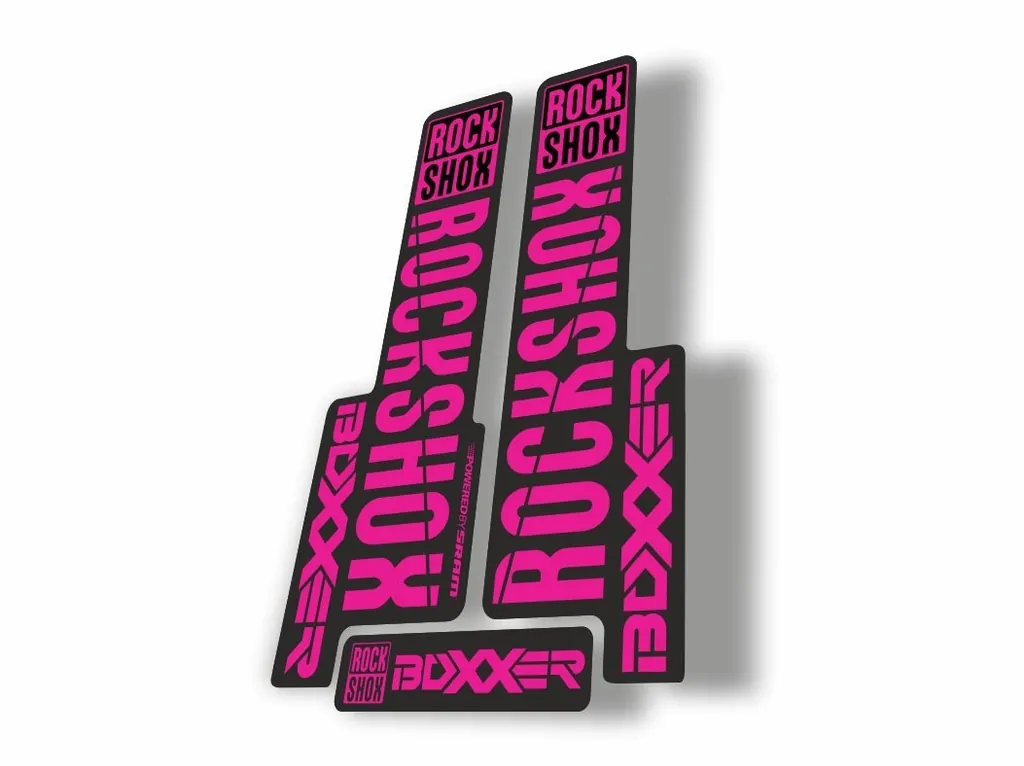 Rock Shox BOXXER 2018 Mountain Bike Cycling Decal Kit Sticker Adhesive Pink