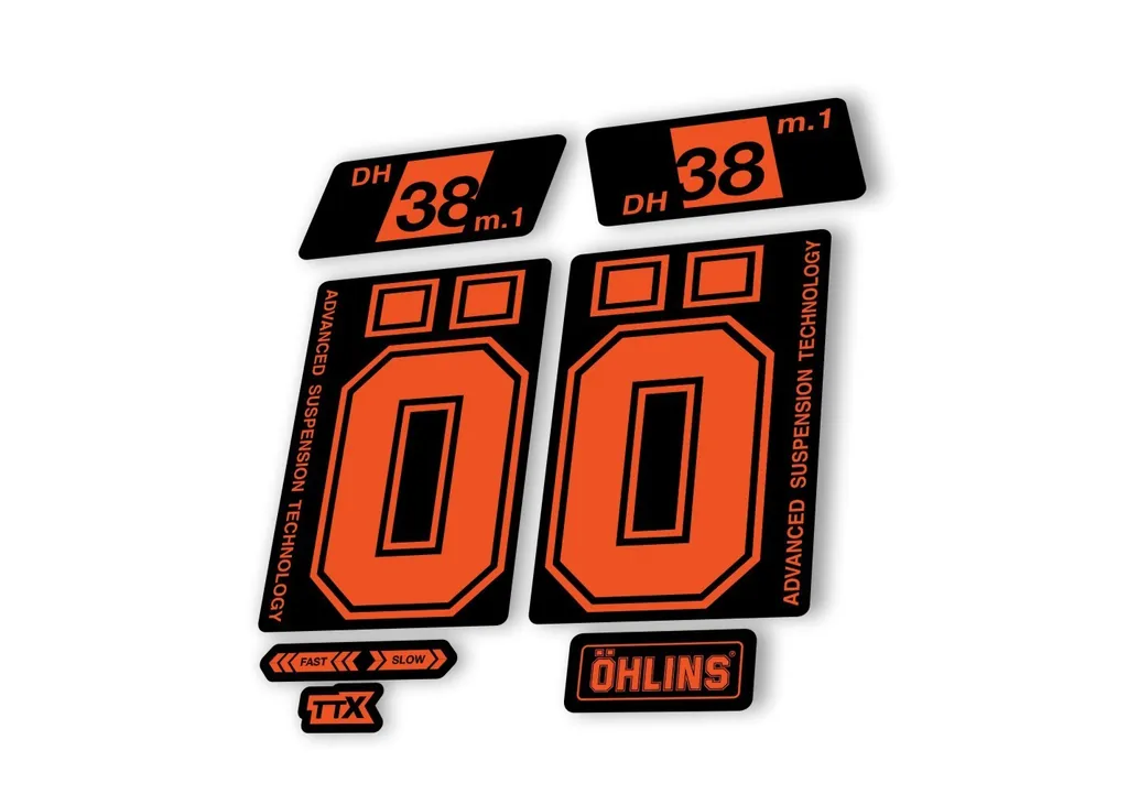 Ohlins DH38 M.1 2022 Fork Decal Mountain Bike Cycling Sticker Adhesive Orange