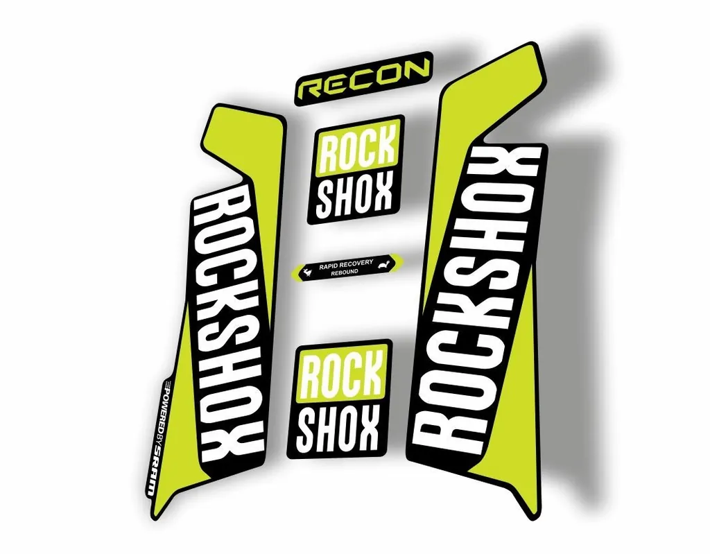 Rock Shox RECON 2016-17 Mountain Bike Cycling Decal Kit Sticker Adhesive L.Green