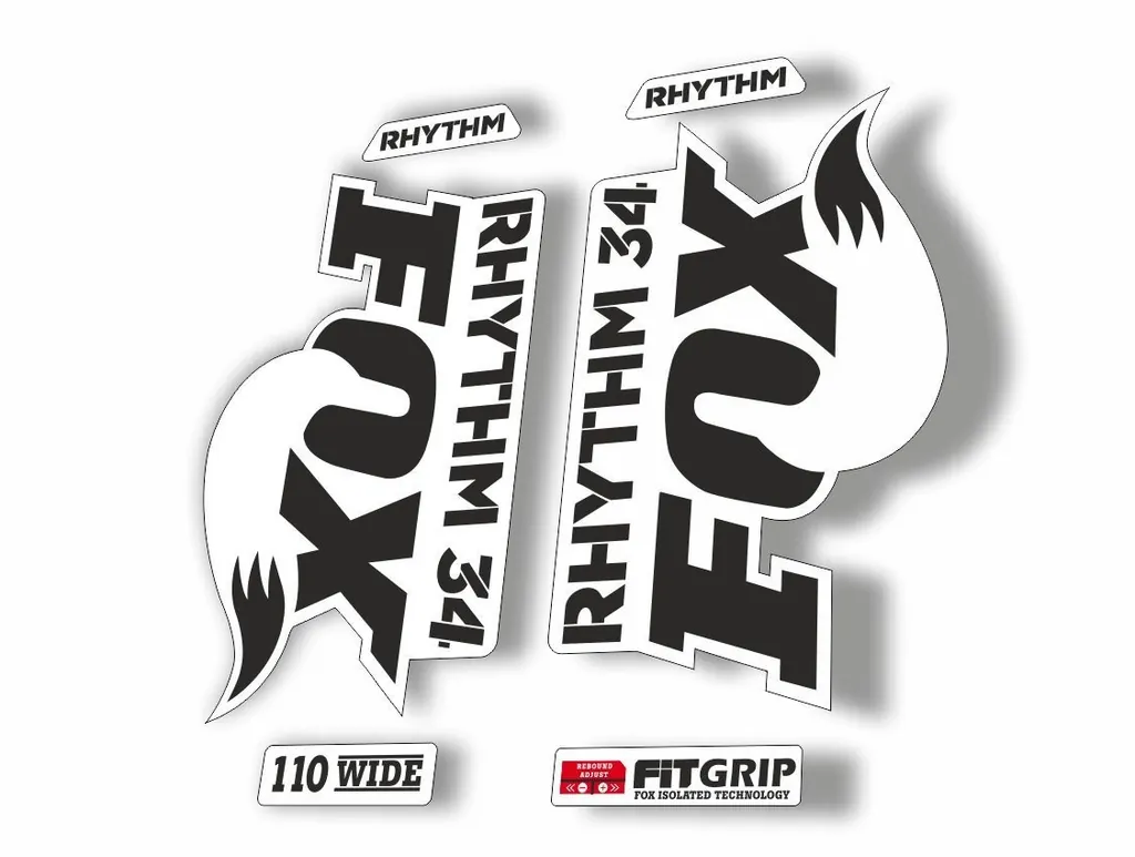 FOX 34 Rhythm 2018 Forks Suspension Factory Decal Sticker Adhesive Black