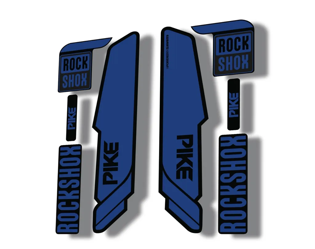 Rock Shox PIKE 2014 Mountain Bike Cycling Decal Kit Sticker Adhesive Dark Blue