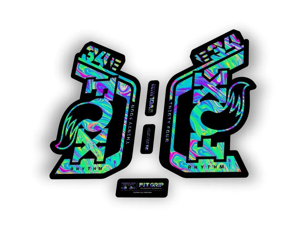 Fox 34 Rhythm E Bike 2024 Fork Suspension Factory Decal Sticker Oil Slick 1