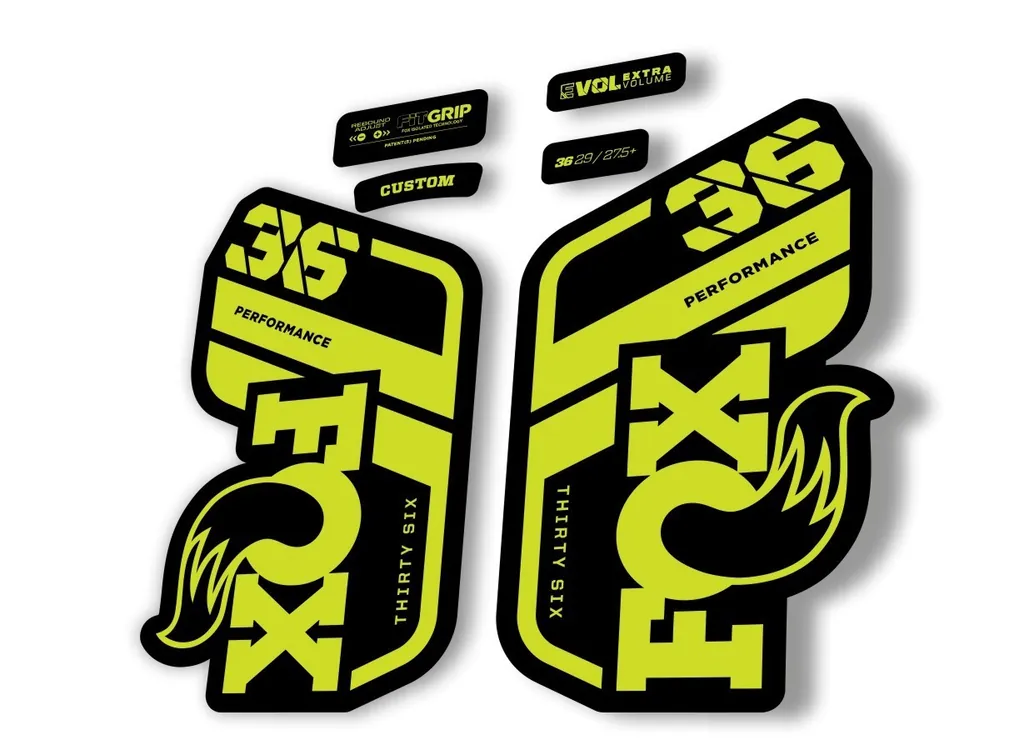 FOX 36 Performance 2021 Factory Fork Decals Suspension Sticker Lime Green
