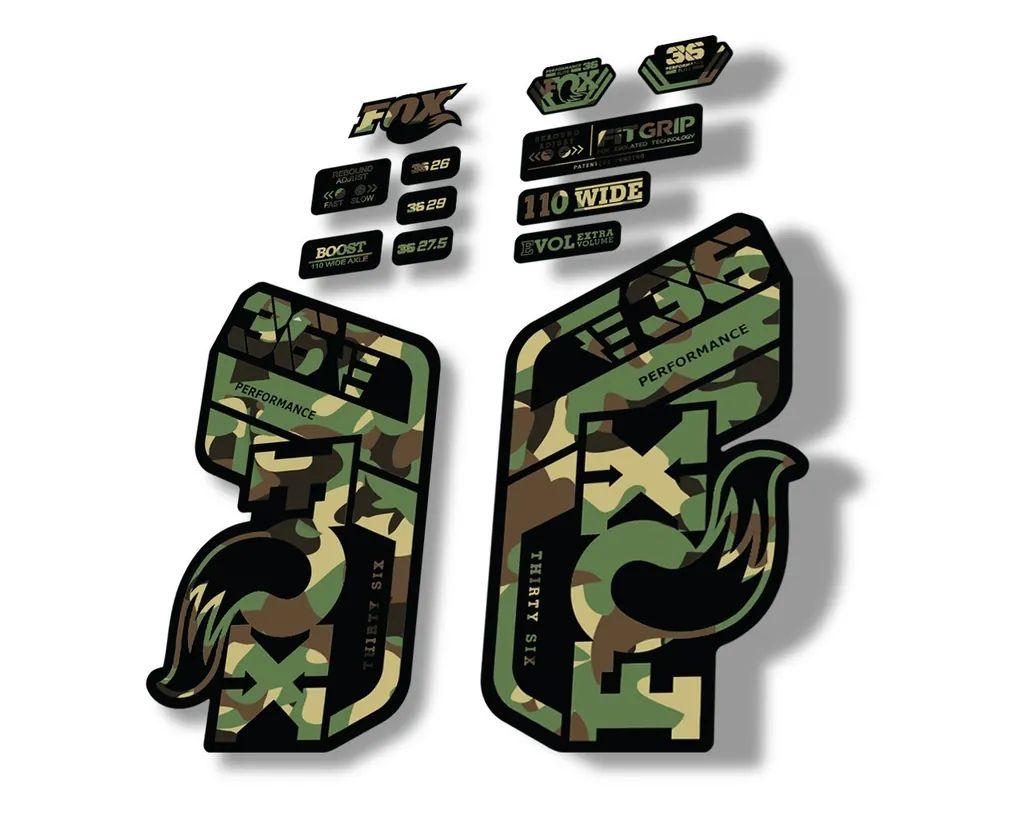 FOX 36 Performance E Bike 2021 Forks Suspension Factory Decal Sticker Camo
