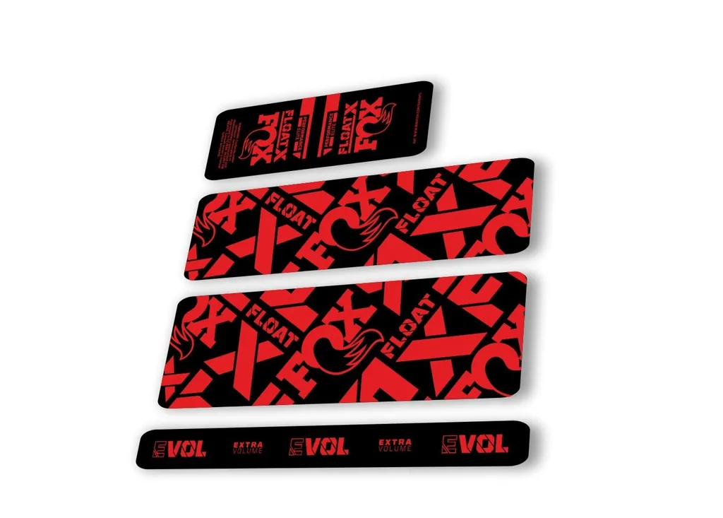 Fox 2022 Float X Performance Elite Rear Shock Suspension Sticker Decal Red
