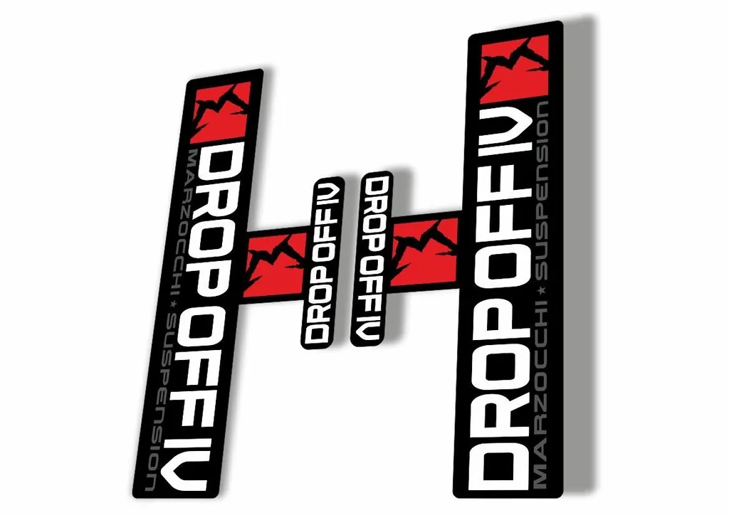 Marzocchi Drop Off 4 IV 2006 Fork Suspension Sticker Decal Kit Adhesive White