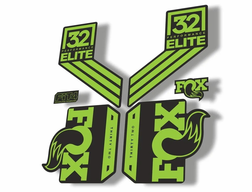 FOX 32 Elite Performance 2017-18 Fork Suspension Factory Decal Stickers Green