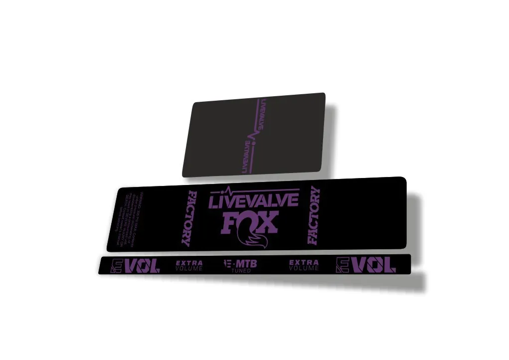Fox 2022 Live Valve MTB Rear Shock Suspension Sticker Decal Purple