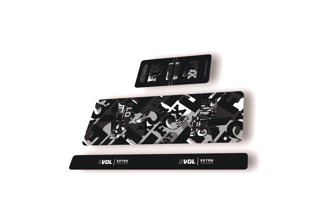 FOX Float X GENIE 2025 Rear Shock Decal Sticker Kit Adhesive White Camo