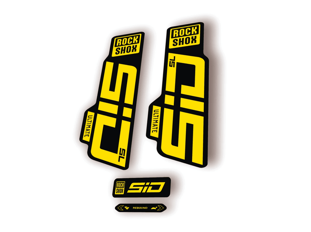 Rock Shox SID SL Ultimate 2024 Fork Decal MTB Cycling Sticker Kit Yellow