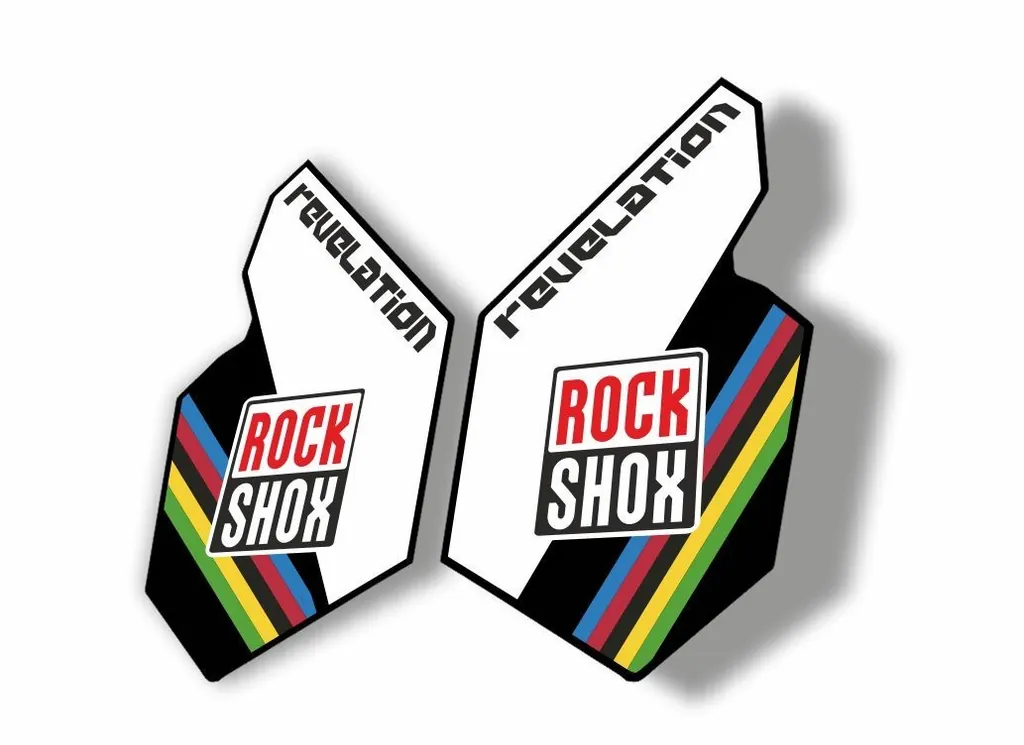 Rock Shox REVELATION 2012 Mountain Bike Cycling Decal Sticker Adhesive UCI White