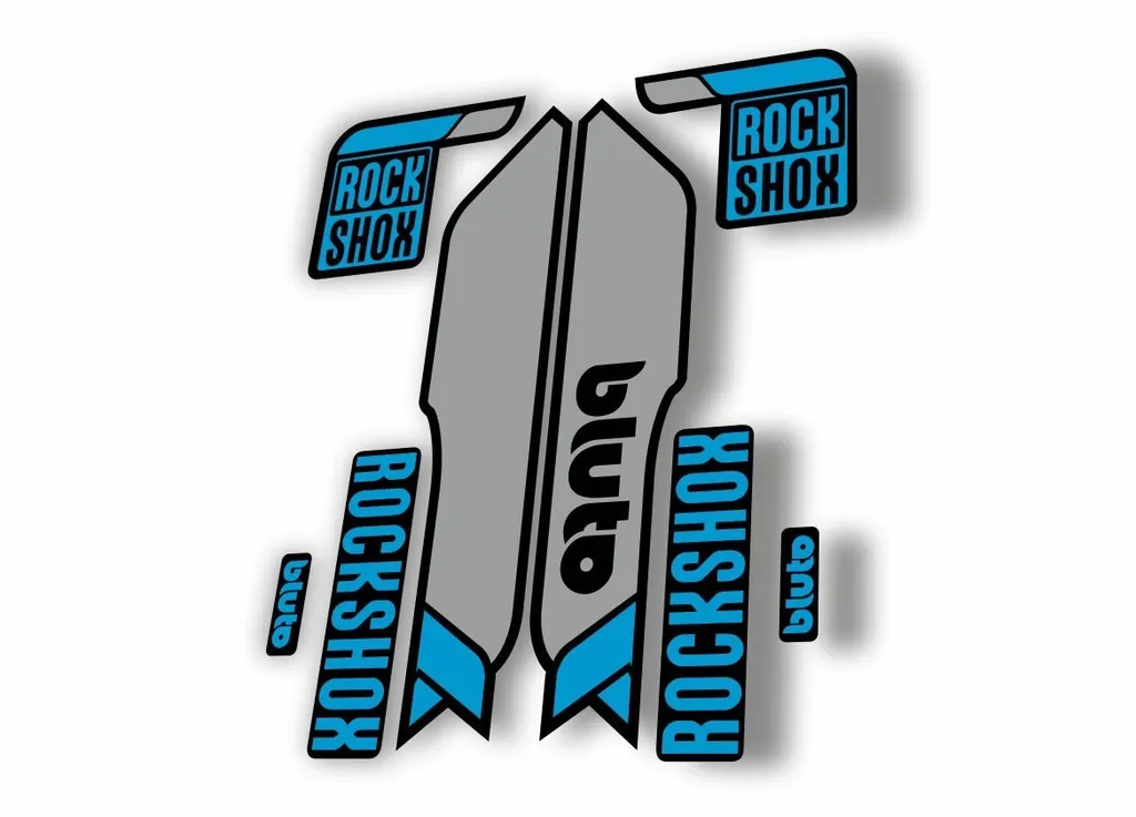 Rock Shox BLUTO 2016-17 Mountain Bike Cycling Fork Decal Sticker Blue Gray