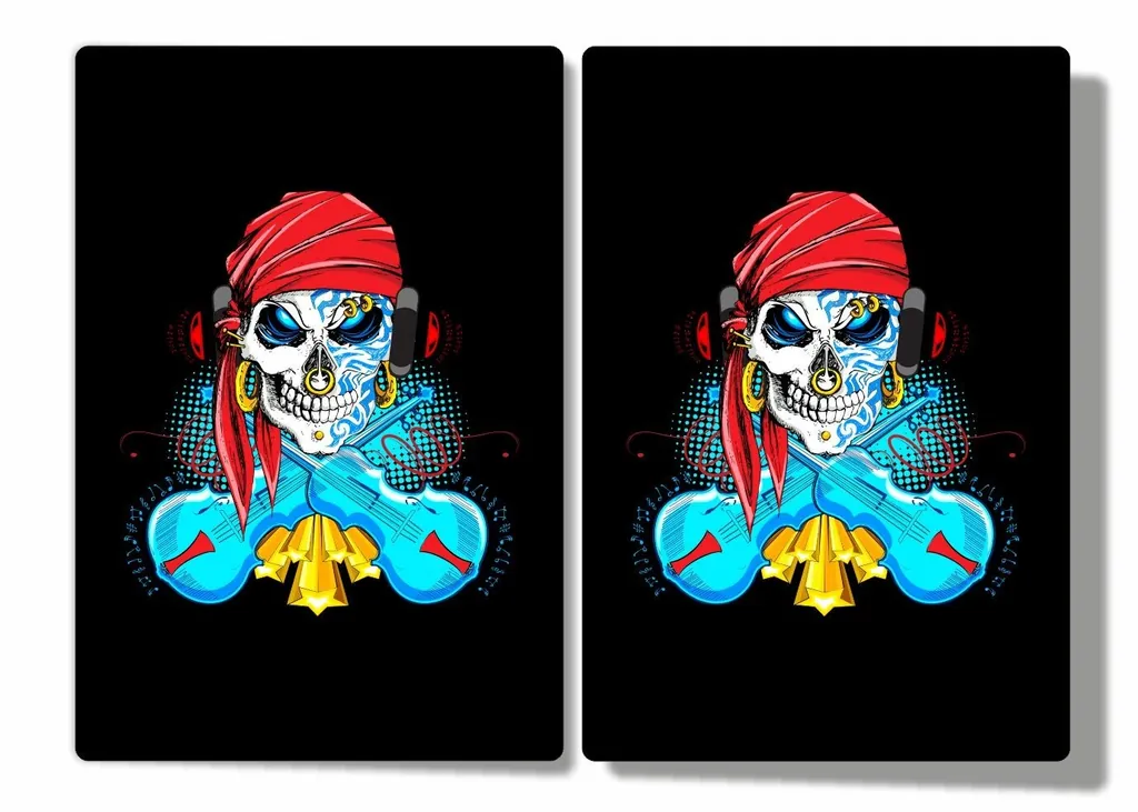 Upper Fork Custom Suspension Bike Decal Stickers Set Adhesive Skull Theme 6