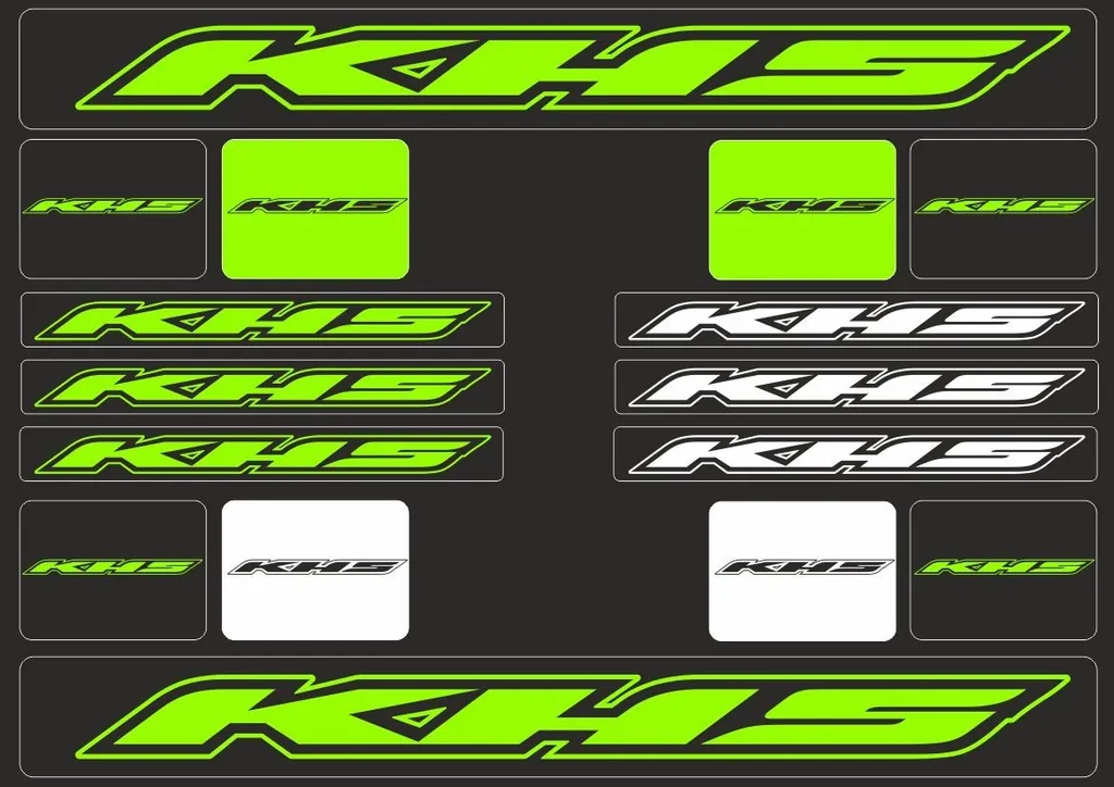Bicycle Vinyl Frame Stickers – Compatible with KHS Mountain Bikes – Green