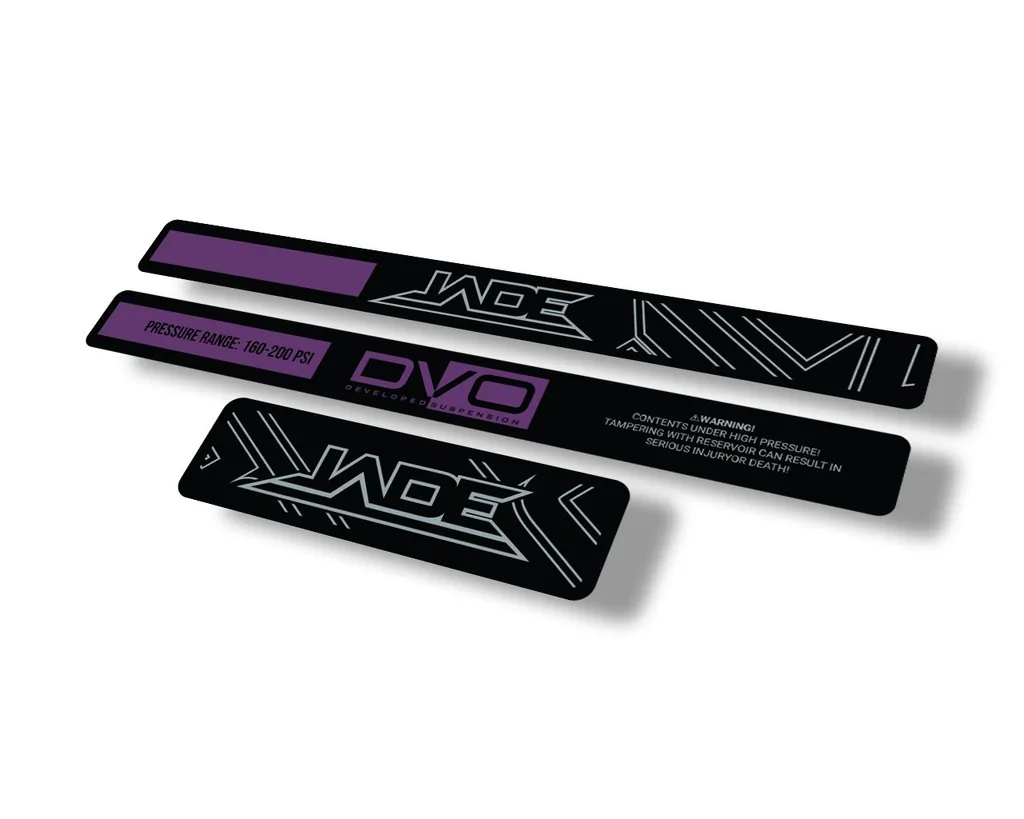 DVO Jade Coil 2020 Rear Shock Suspension Sticker Factory Decal Adhesive Purple
