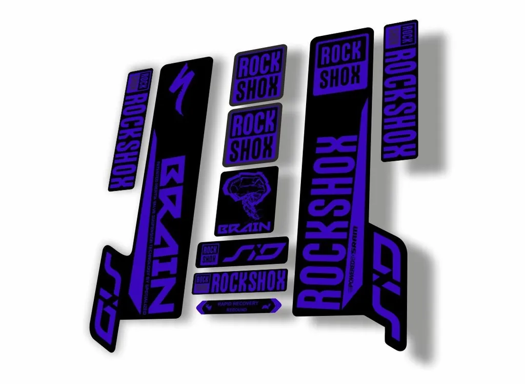 Rock Shox SID Brain 2018 Mountain Bike Cycling Decal Sticker Adhesive Dark Blue