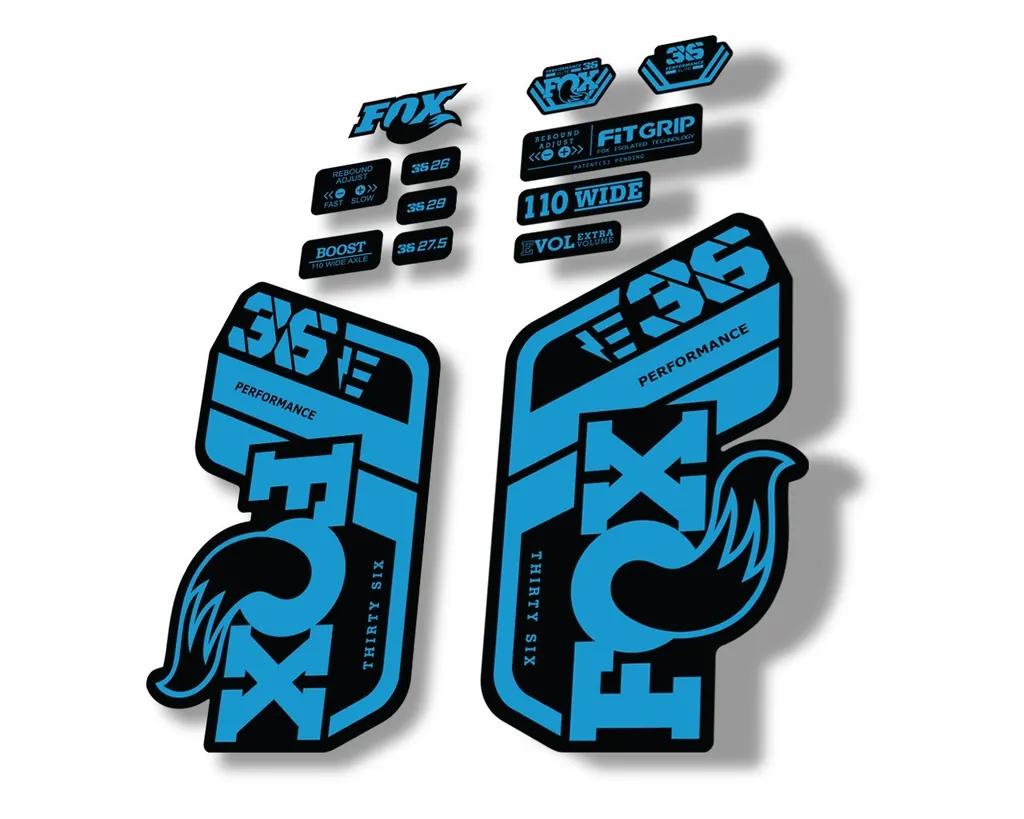 FOX 36 Performance E Bike 2021 Forks Suspension Factory Decal Sticker Blue