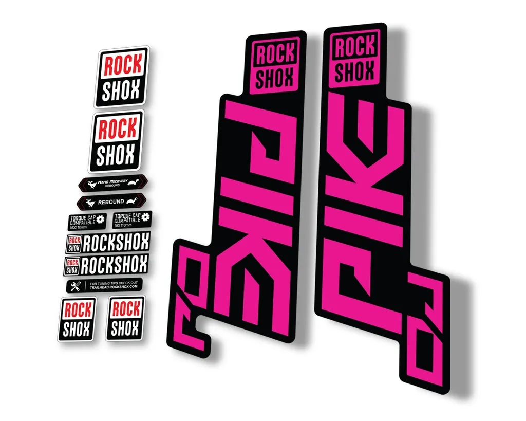 Rock Shox PIKE DJ 2021 Mountain Bike Cycling Decal Sticker Adhesive Pink