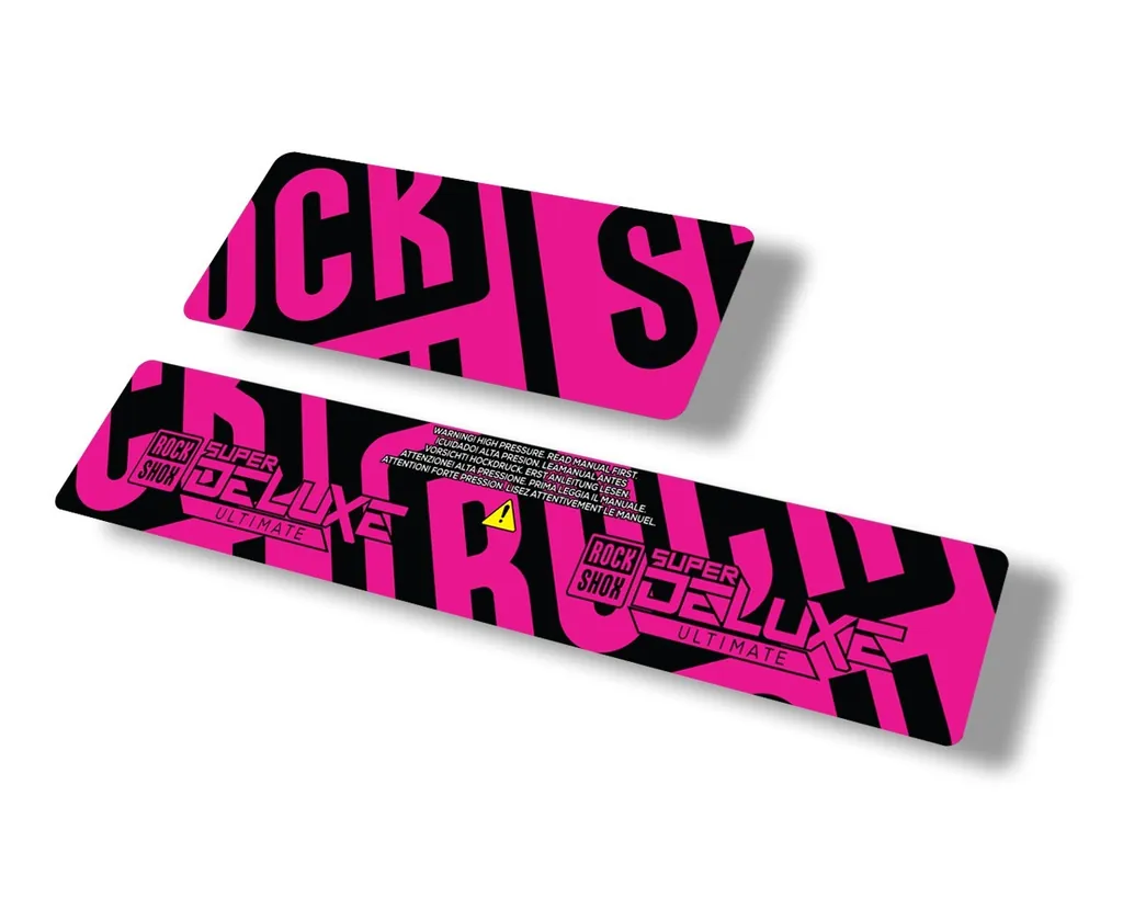 Rock Shox 2021 Super Deluxe Ultimate Rear Shock Decal Sticker Set Pink