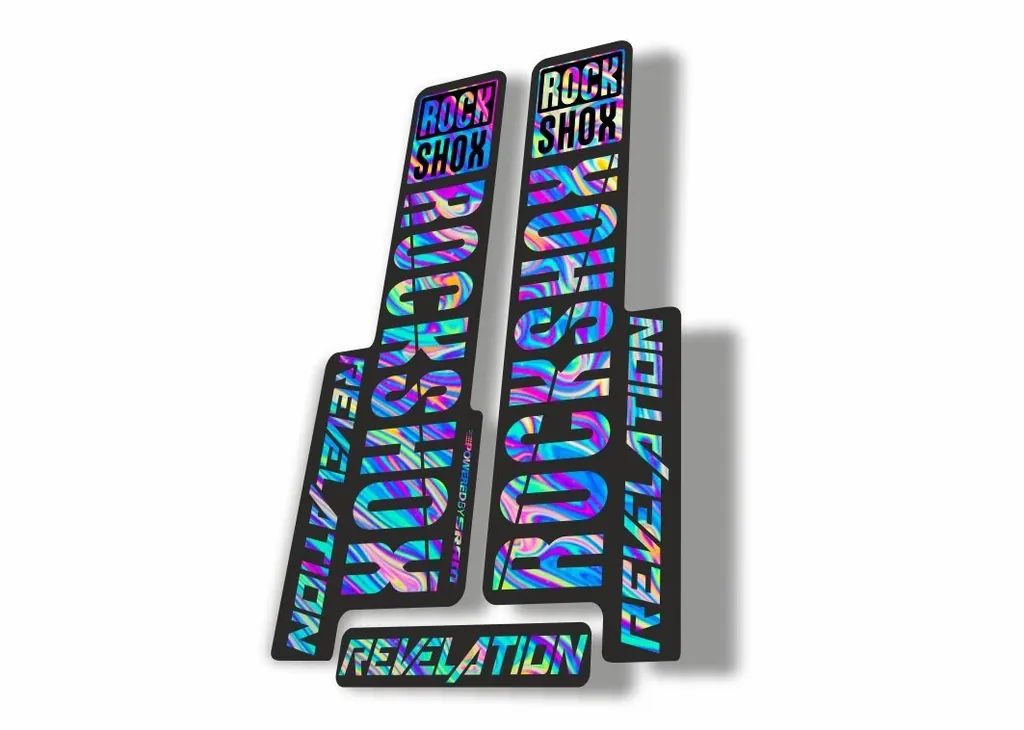 Rock Shox REVELATION 2018 Fork Decal Mountain Bike Cycling Sticker Oil Slick 1