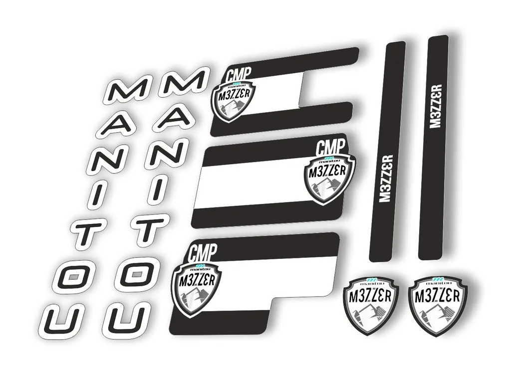 Manitou Mezzer Comp 2020 Fork Suspension Decal Kit Sticker Set Black
