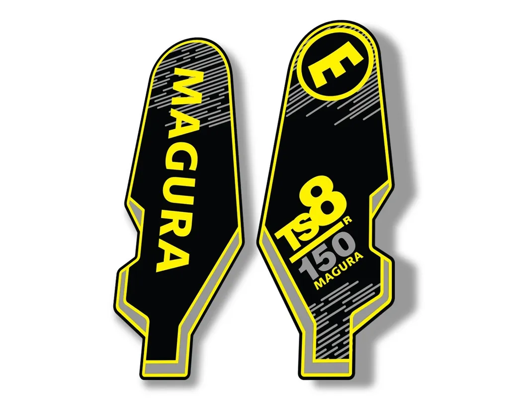 MAGURA TS8 R 150 2013 Suspension Decal Kit Sticker Adhesive Aufkleber Yellow
